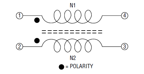 Schéma - Bourns Filtres de ligne conformes AEC-Q200 DR334A